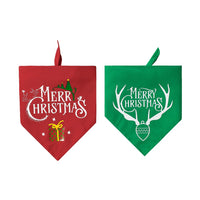 Christmas Pet Bandana Scarf Double Layer Dog Bib for Holiday Season