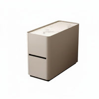 Narrow Opening Cabinet Slim Design Side Table Space Saving Accessible Shelf for Homeowners, Adults, Living Room, Small Areas