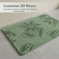 Linen Weave Absorbent Quick-Dry Non-Slip Bathroom Mat