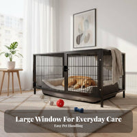 SturdyDuty Bar Enclosure Easy to Clean Dog Kennel Large Space Rust-Resistant for Small Pet Owners, Groomers, Home, Backyard