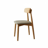 Upholstered Wooden Side Chair Minimalist Aesthetic Kitchen Seating for Adults