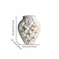 Embossed Metal Vase Luxury Feel Metal Vase Artistic Decorative Home Decor for Living Room