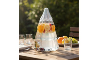 Christmas Tree Drink Dispenser Wide Mouth Lid Cold Water Jug with Tap Party Drink Container Easy to Clean for Home Bar