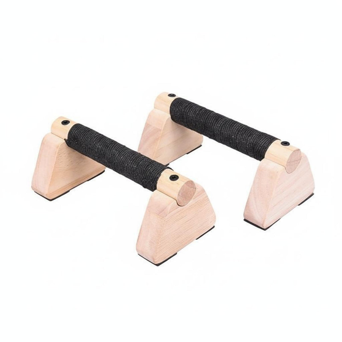 2 Pieces Wood Parallettes Stable Design Wooden Parallettes Handles Ergonomic