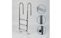 Pool Steps with Handrails Non-Slip Stainless Steel Pool Ladder Rust Resistant for Homeowners