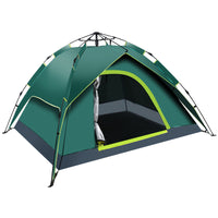 Automatic Pop-Up Camping Tent for 3-4 People, Double Layer Waterproof Outdoor Shelter