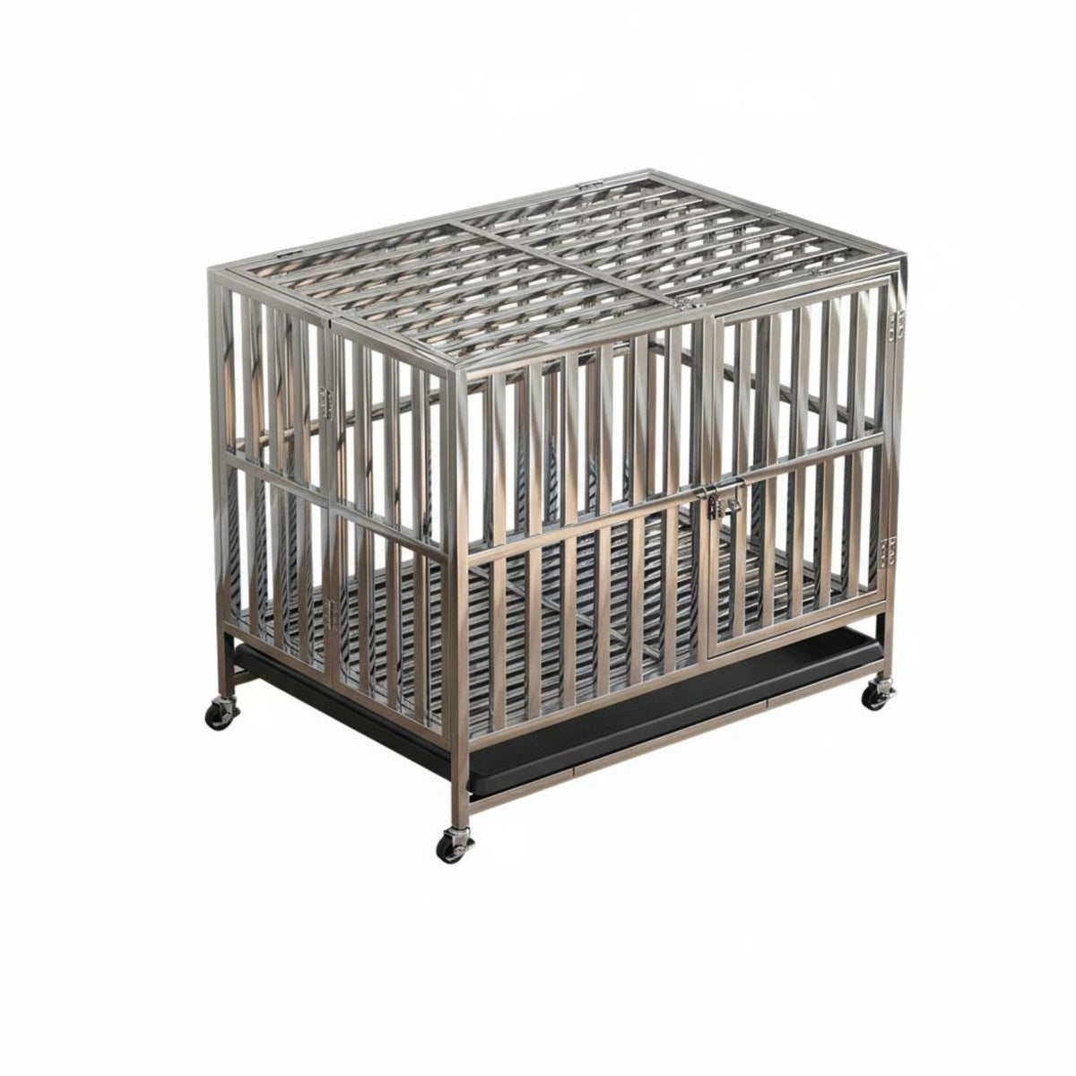 Stainless Canine Enclosure Cage Easy to Clean Foldable Dog Cage Rust-Resistant Pet Enclosure for Indoor, Outdoor