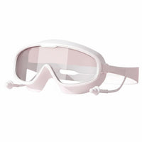 Swimming Goggles with Earplugs Adjustable Swim Goggles with Earplugs High-Elastic Eyewear for Swimmers