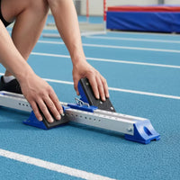 Starting Block with Adjustable Footplates Low-Profile Track Starting Block Textured Sprinter Pedals for Sprinters, Athletes, Sprint Training
