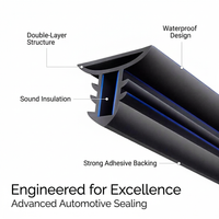 Car Door Seal Automotive Rubber Seal Strip, Heavy Duty Vehicle Weatherstrip, Sou #variant:Double-layer Central Control (1.6m)