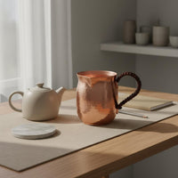 Vintage Design Pure Copper Cha Hai Multi-Functional Handmade Copper Fairness Cup Easy to Clean Chinese Tea Fairness Cup Anti-Scald Handle