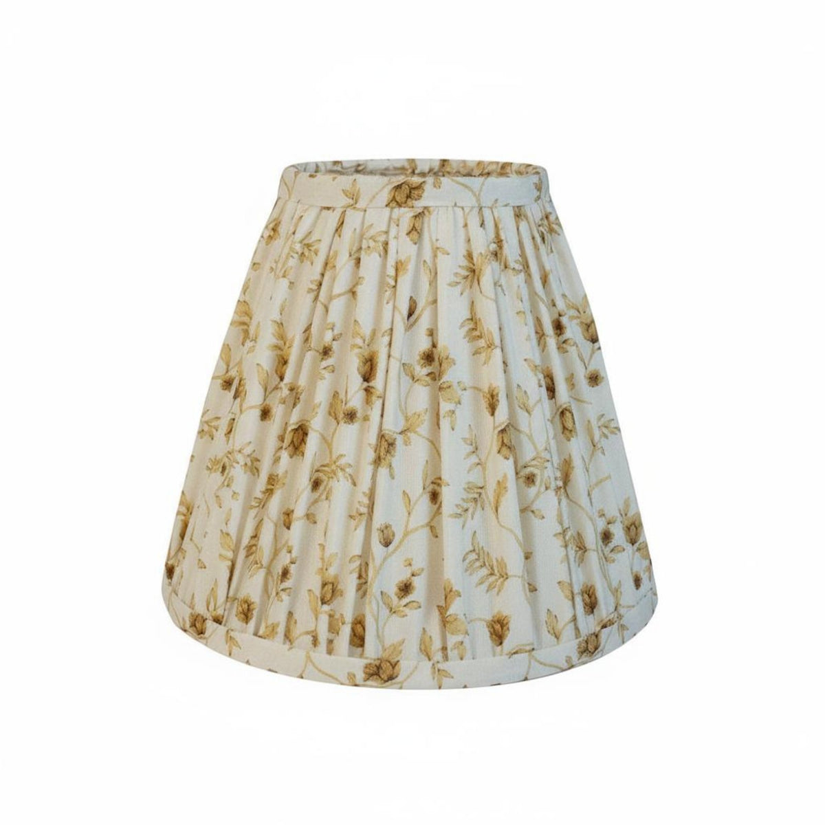 Pleated Textile Lampshade Decorative Floral Print Lampshade for DIY Enthusiasts