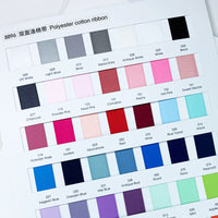 Ribbon Color Card for Polyester Garment Accessories and Gift Packaging