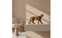 Flocked Cat Sculpture Matte Animal Statue Sculptural for Desktop, Art Collectors