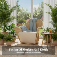 Woven Rope Lounge Chair Southeast Asian Design Woven Cocoon Chair Indoor and Outdoor Use Highsupport Design for Hoteliers