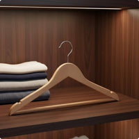 Wood Hanger Wood Clothes Hanger Non-Slip Shoulders Clothing Storage for Hotel, Wardrobe
