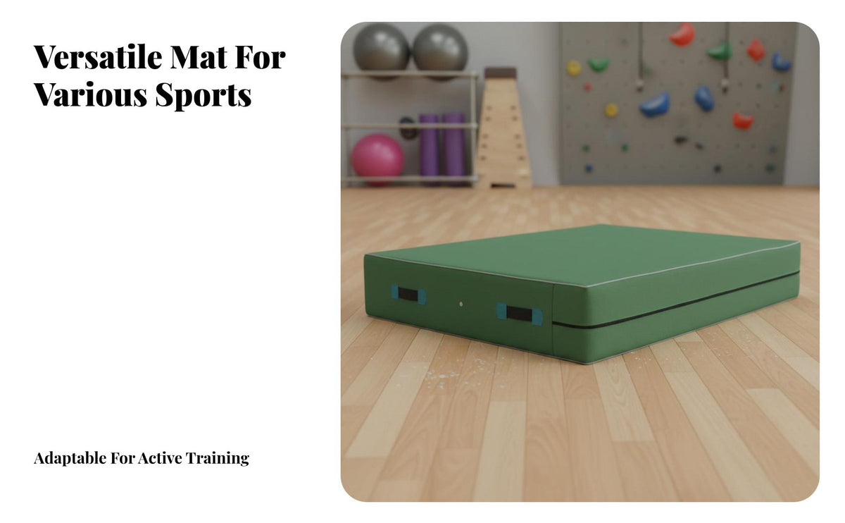 High Jump Landing Mat Shock Absorbing Folding Gymnastics Mat Wear-Resistant Thick Sponge Protection Pad for Students, Gymnasts, School, Gymnasium, Gym