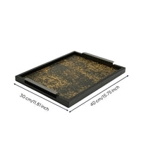 Wooden Tray with Handles Speckled Wood Tray with Handles Sturdy for Coffee Table