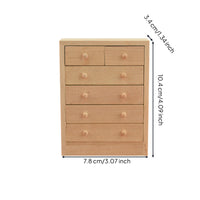 1/12 Dollhouse Chest of Drawers Wooden Miniature Chest of Drawers Paintable Furniture for Collectors