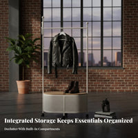 Rolling Clothes Rack Freestanding Garment Stand Multi-Functional for Dorm Room