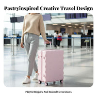crackerTextured Luggage Telescopic Handle Trolley Case TSA Approved Lock