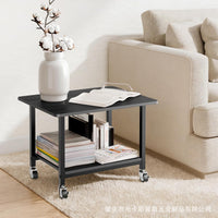 2-Tier Rolling Printer Stand with Wheels, Mobile Storage Cart