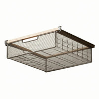 Hanging Wardrobe Basket Clamp Hooks Mesh Storage Tray Tooleffortless
