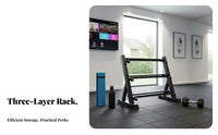 Commercial Grade 3 Tier Dumbbell Rack Space Saving Dumbbell Storage Rack Heavy Duty Tiered Weight Stand Easy Assembly for Home Gym