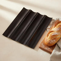 Perforated French Loaf Pan Food Grade French Loaf Baking Tray French Bread Baking Form Easy Release Multi-Loaf Bread Pan