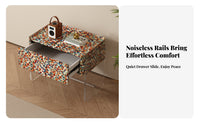 levitating Nightstand Italian Inspired Bedside Cabinet Rainbow Effect Front