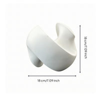 Abstract Tabletop Sculpture Modern Twisted Sculpture Polished Curved Surfaces