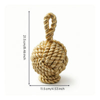 Rope Knot Sculpture Lustrous Rope Knot Statue Textured for Entryway Console