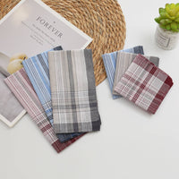 Cotton Plaid Handkerchief Thin Cotton Handkerchief Absorbent