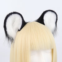 Handmade Plush Cartoon Mouse Ears and Tail Set with Headband