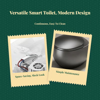 Bidet toilet with heated seat.