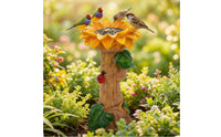 Sunflower Bird Bath Decorative Sunflower Birdbath Easy to Clean for Yard, Patio