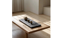 Tea Serving Tray Smooth Surface Wood Tea Serving Tray Platter for Austerity Advocates