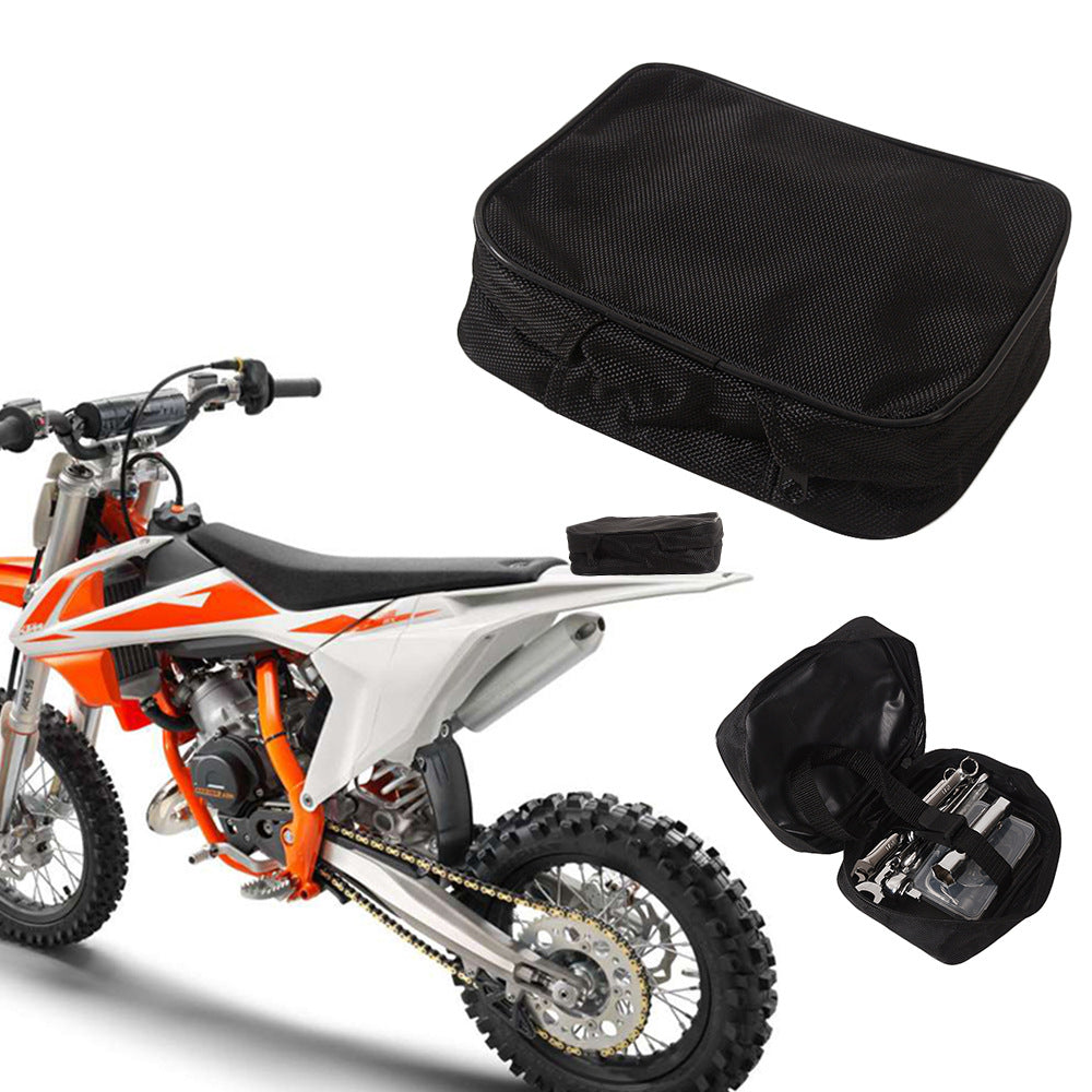 Universal Off-Road Motorcycle Rear Fender Bag with Nylon Trim, Dustproof, Toolbox Bag