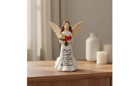 Faceless Angel Sculpture Hand-Painted Angel Holding Heart Figurine Inspirational Residential Decor Decoration for Women, Colleagues, Desktop