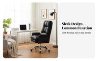 Adjustable Height High-Back Task Chair with Wheels Reclining Backrest Luxuriously Cushioned High-Back Recliner Soft Cushion Swivel Armchair Ergonomic Design for Gamers, Students, Dormitory, Study Room, Bedroom