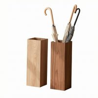 Wooden Umbrella Stand Tall Household Storage Open-Top for Indoor Areas