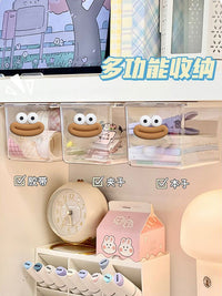 卫生间镜柜收纳盒化妆品架子置物架抽拉隐藏壁挂免打孔浴室整理架