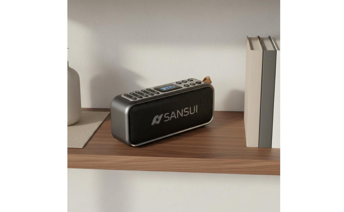 Portable Bluetooth Speaker Heavy Bass Re-Energizable Radio Speaker Multiple Playback Modes Multi-Functional Audio Player for Elderly, Students