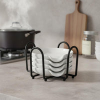 4 Pieces Spoon Rest Set With Storage Rack Tableware Accessory Space Saving
