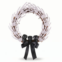 Skeleton Wreath Spooky Ghirlanda Con Scheletro Hanging for Haunted House, Porch