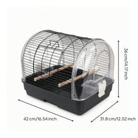 Bird Cage with Acrylic Shell Portable Bird Cage Comfortable Birdcage for Parrots