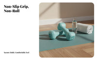 2 Pieces Comfortable Grip Rehabilitation Hand Weights Contoured Handle Dumbbell Pair Long-Lasting Construction Lightweight Dumbbell Pair Compact Size for Elderly, Beginners, Women, Physical Treatment, Home Gym