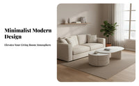 2 Pieces Nesting Coffee Table Set Modern Minimalist and design Living Room Furnishing Space-Saving Easy Assembly for Lounge Area