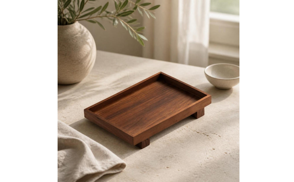 Wooden Organizer Tray Wooden Wood Tray Rectangular Organizer for Vanity