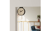 Battery Operated Double Sided Corner Clock Silent Movement Double-Sided Wall Clock Non-Ticking for Living Room, Hallway, Office